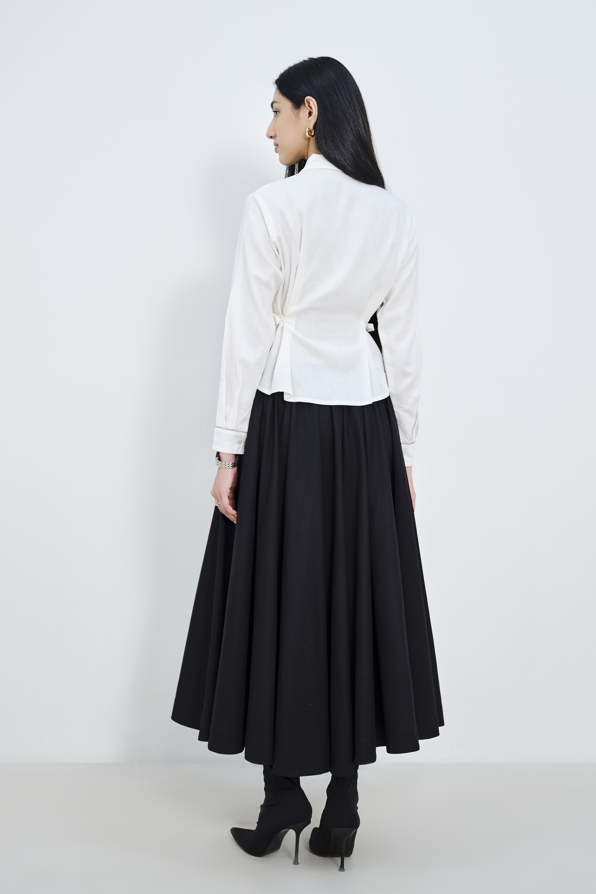 Swan White Linen Shirt, Off White, image 5